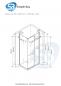 Preview: Glas ConCept 24 - Eck Duschkabine Dusche Milchglas Frost Satiniert"Detroit" - H 195cm- ESG Sicherheitsglas 8mm (120x90x195cm)